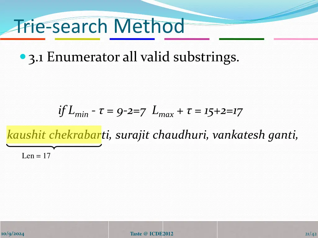 trie search method 3