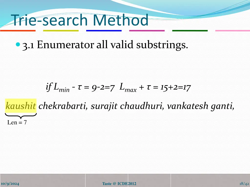 trie search method