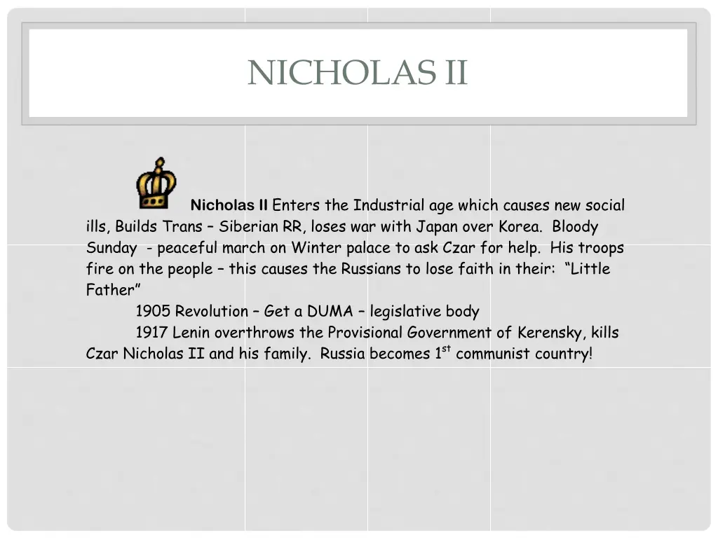 nicholas ii