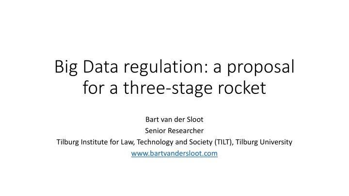 big data regulation a proposal for a three stage