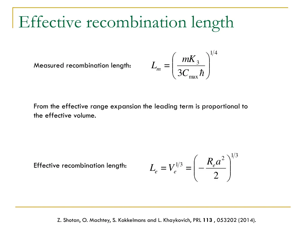 effective recombination length