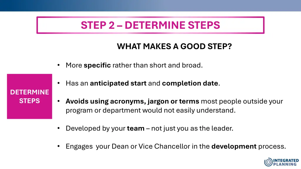 step 2 determine steps 1