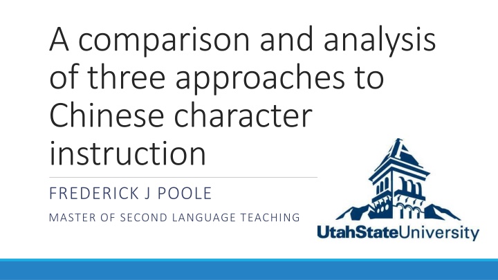 a comparison and analysis of three approaches