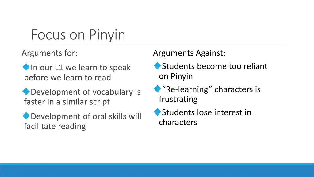 focus on pinyin