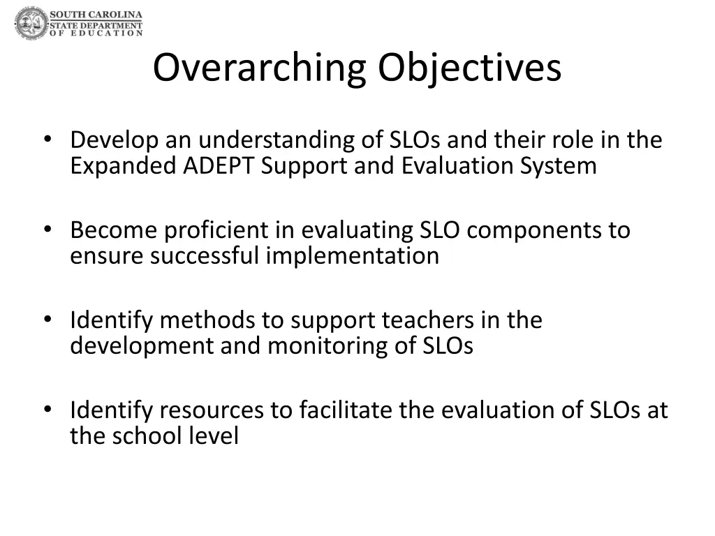 overarching objectives 1