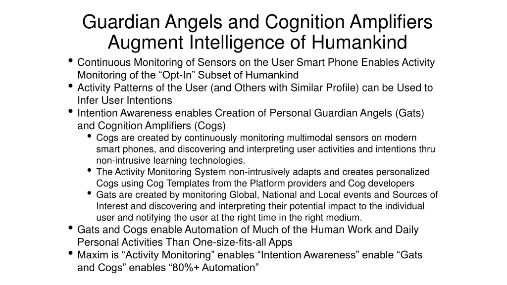 guardian angels and cognition amplifiers augment