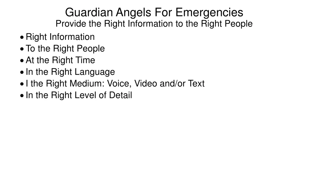 guardian angels for emergencies provide the right