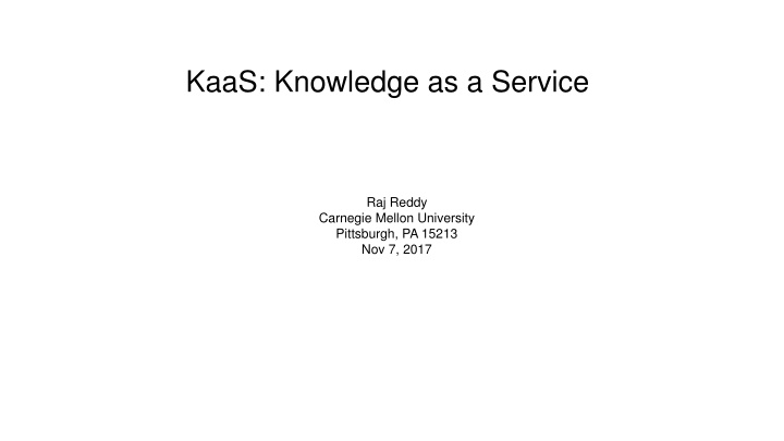 kaas knowledge as a service