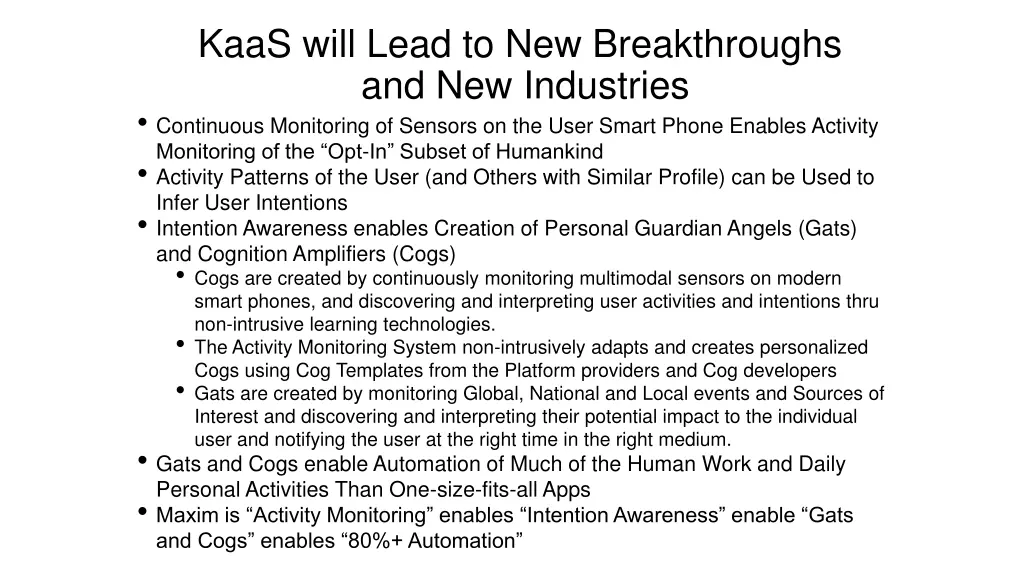 kaas will lead to new breakthroughs