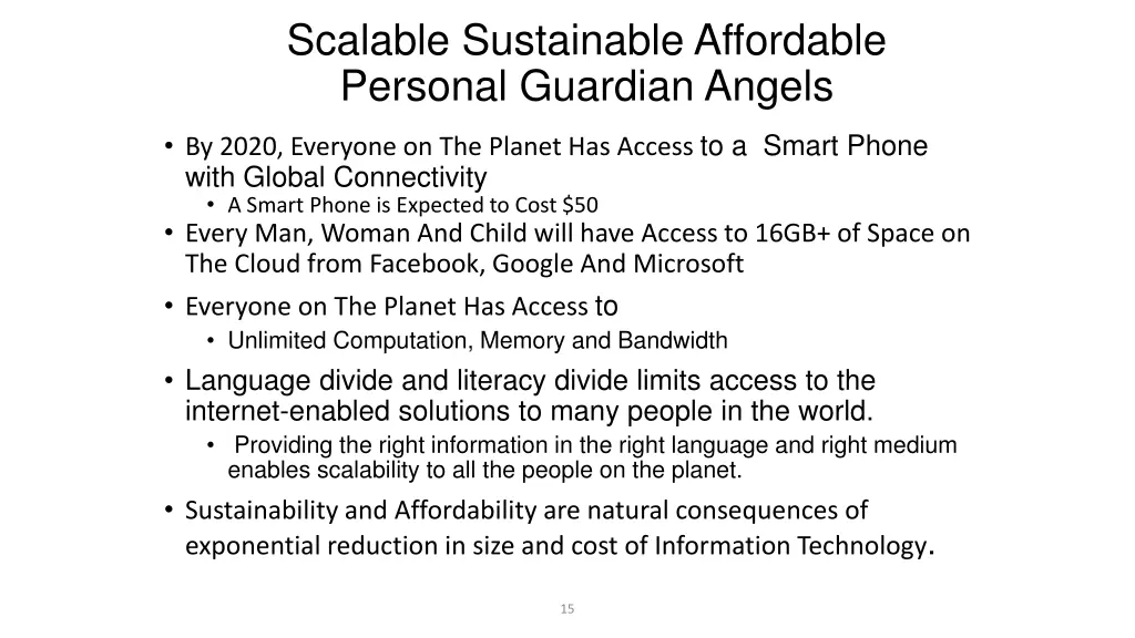 scalable sustainable affordable personal guardian