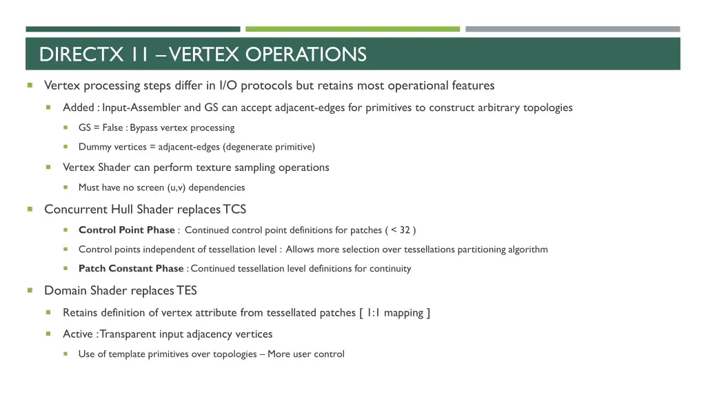 directx 11 vertex operations