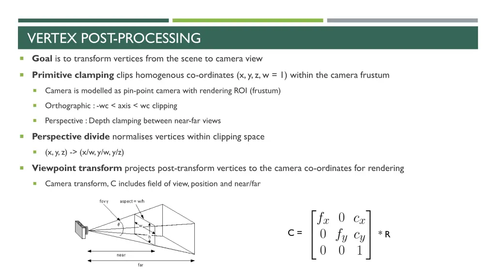 vertex post processing