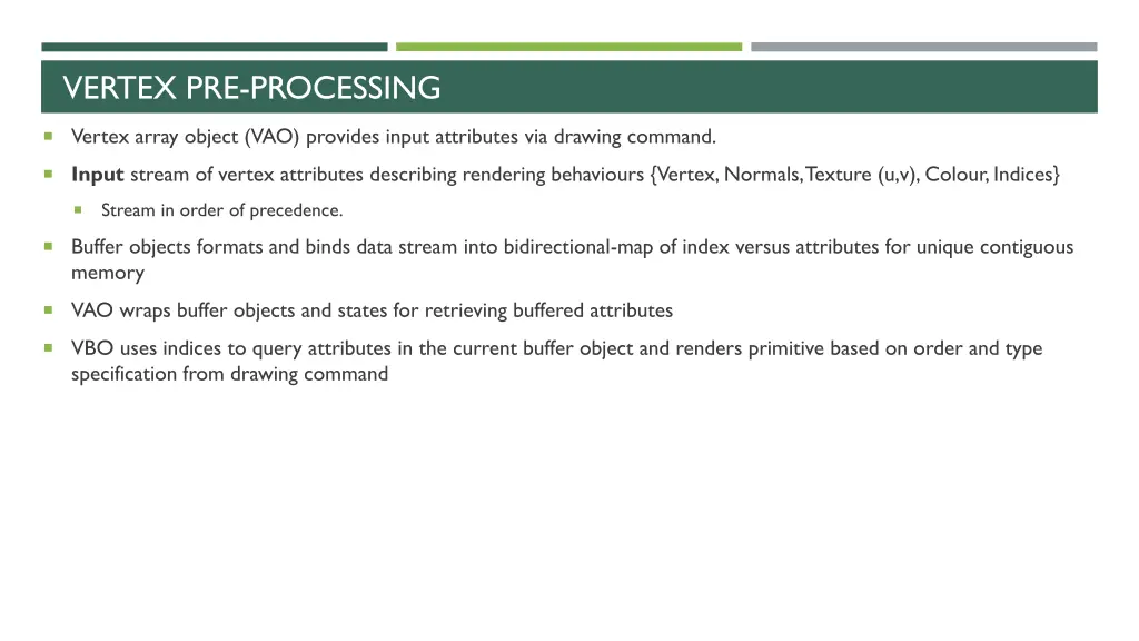 vertex pre processing