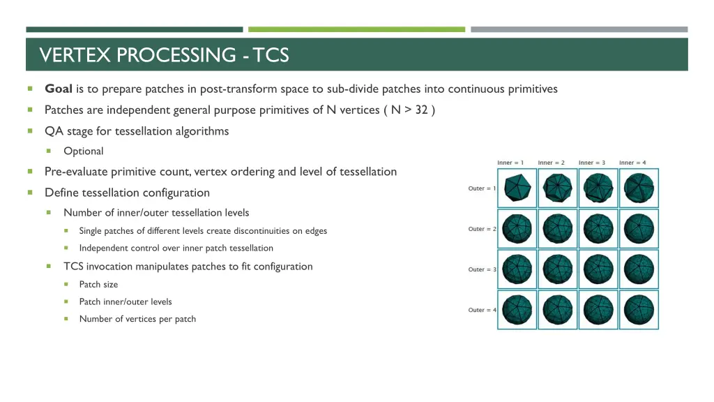 vertex processing tcs