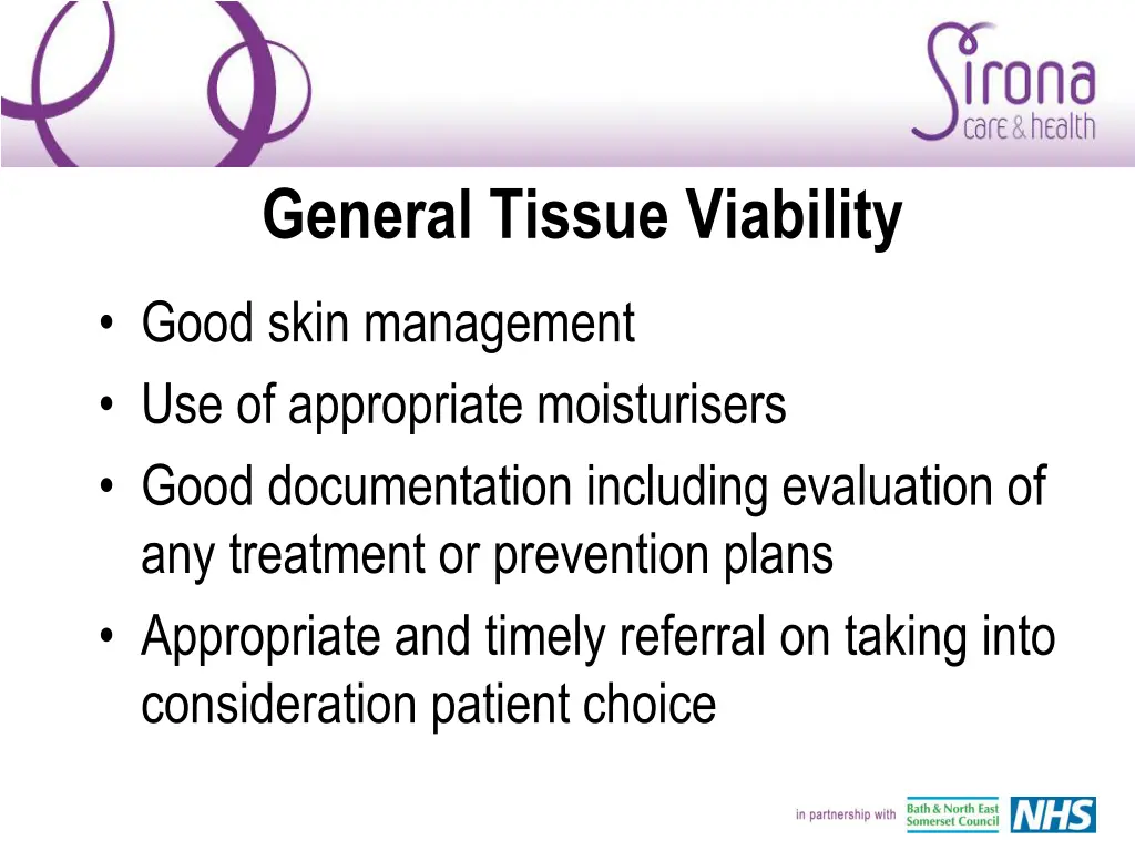 general tissue viability