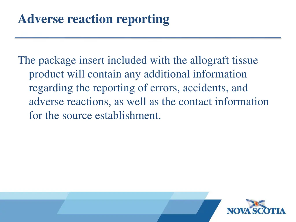 adverse reaction reporting