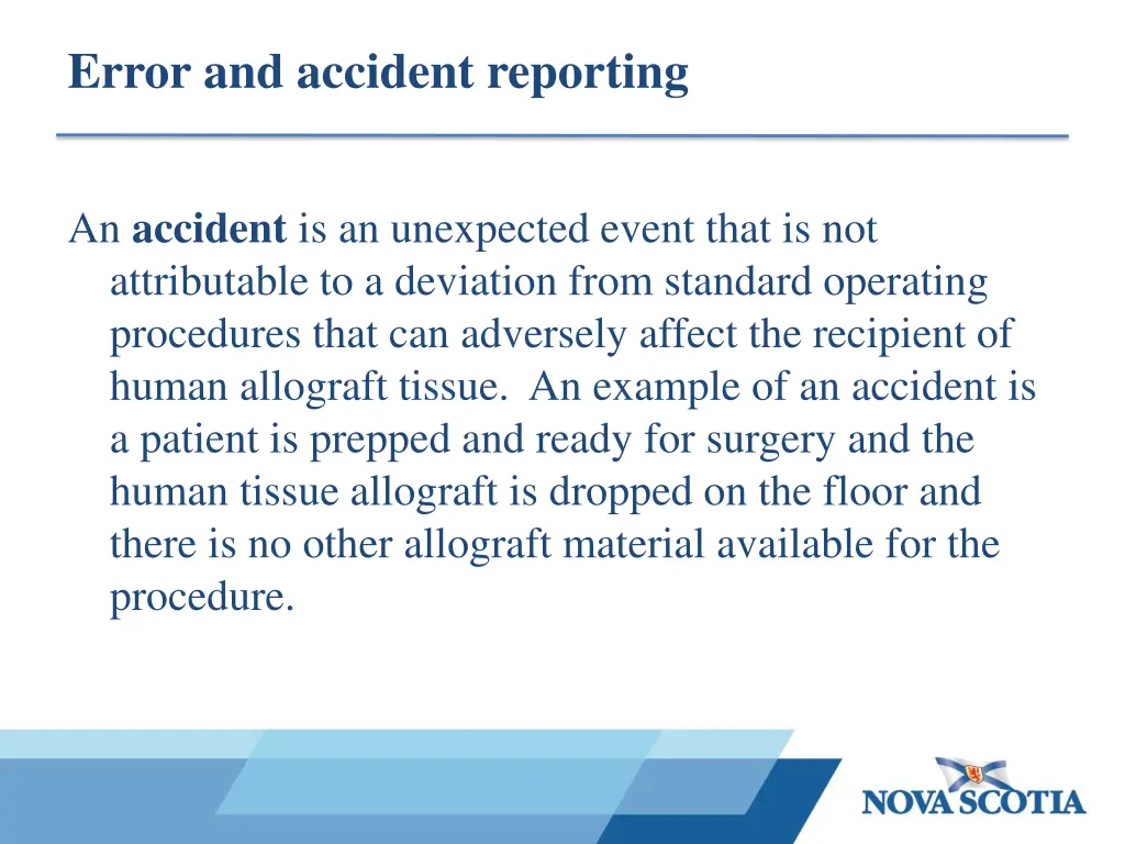 error and accident reporting 1