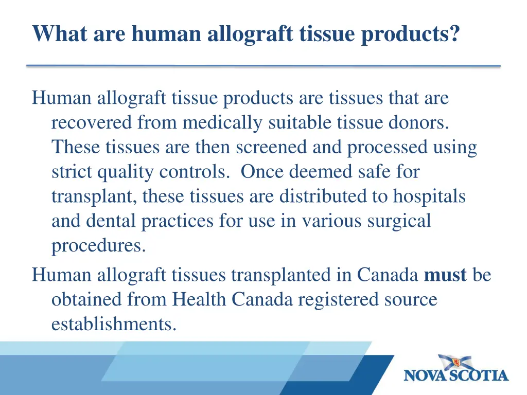 what are human allograft tissue products