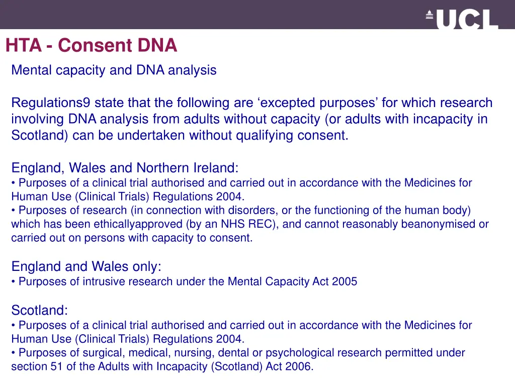 hta consent dna mental capacity and dna analysis