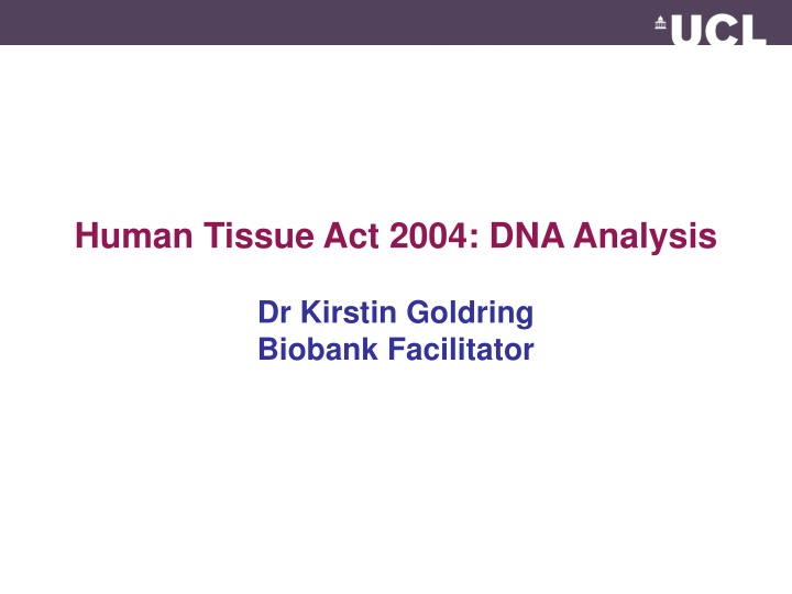 human tissue act 2004 dna analysis