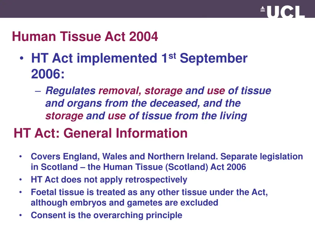 human tissue act 2004 ht act implemented