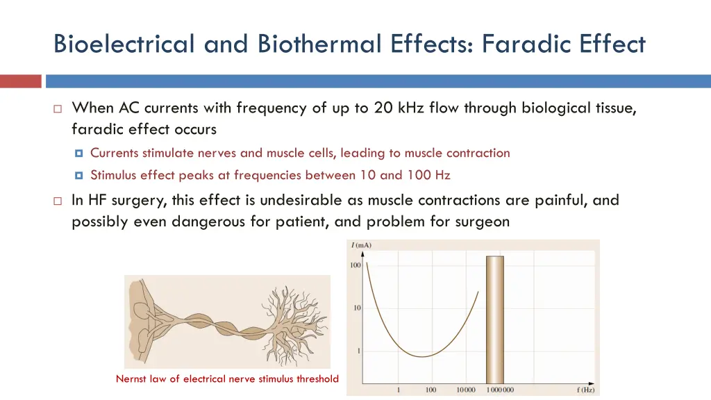 bioelectrical and biothermal effects faradic