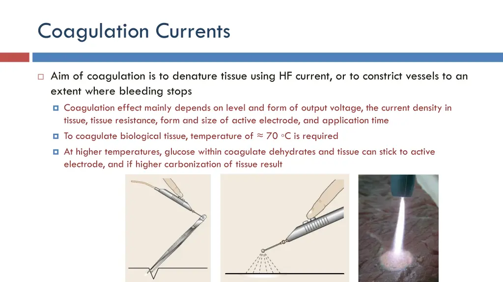 coagulation currents