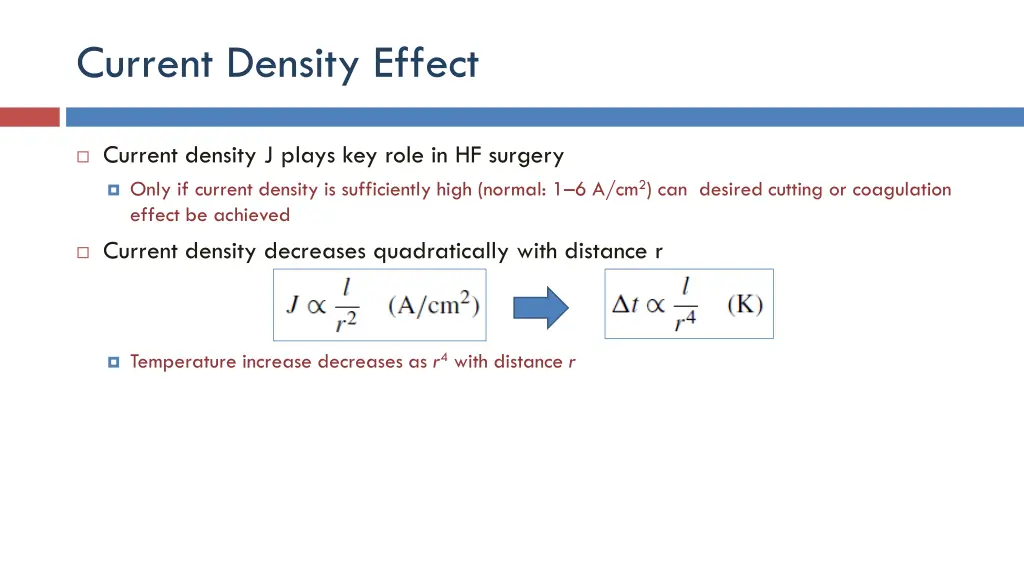 current density effect