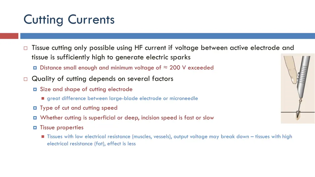 cutting currents