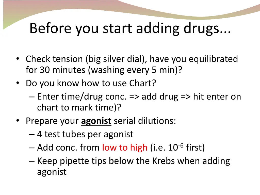 before you start adding drugs