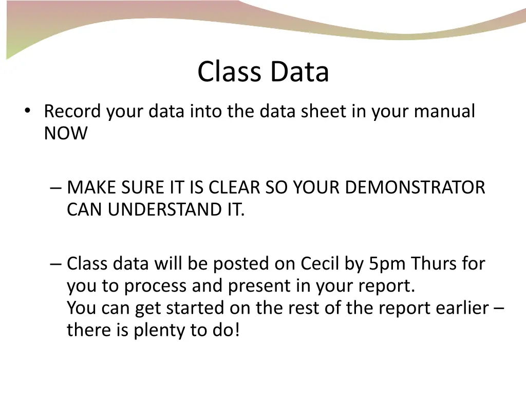 class data