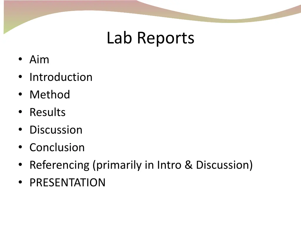 lab reports