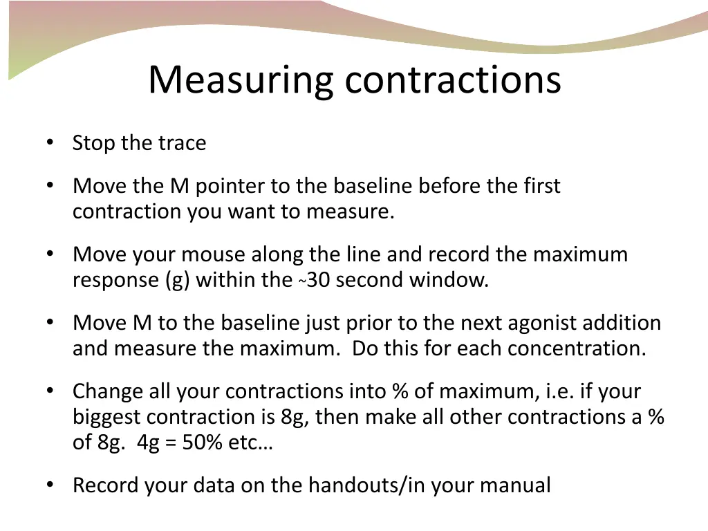 measuring contractions