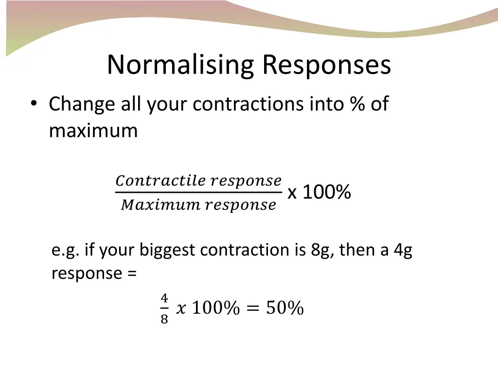 normalising responses change all your