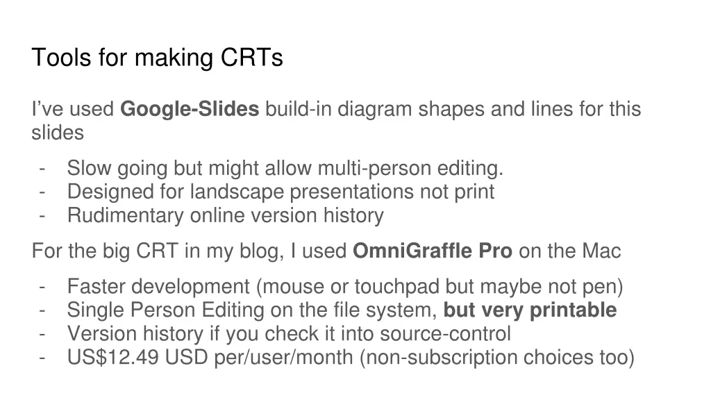 tools for making crts