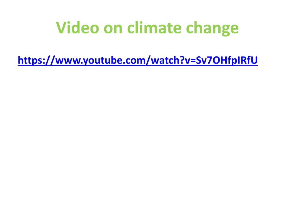 video on climate change