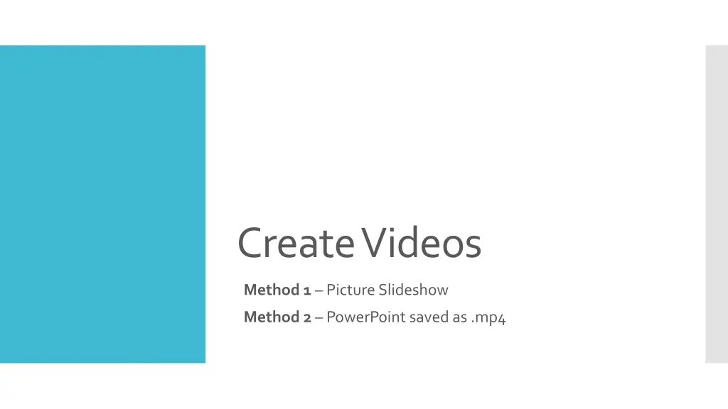 create videos