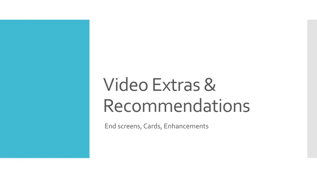 video extras recommendations