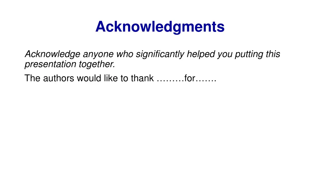 acknowledgments