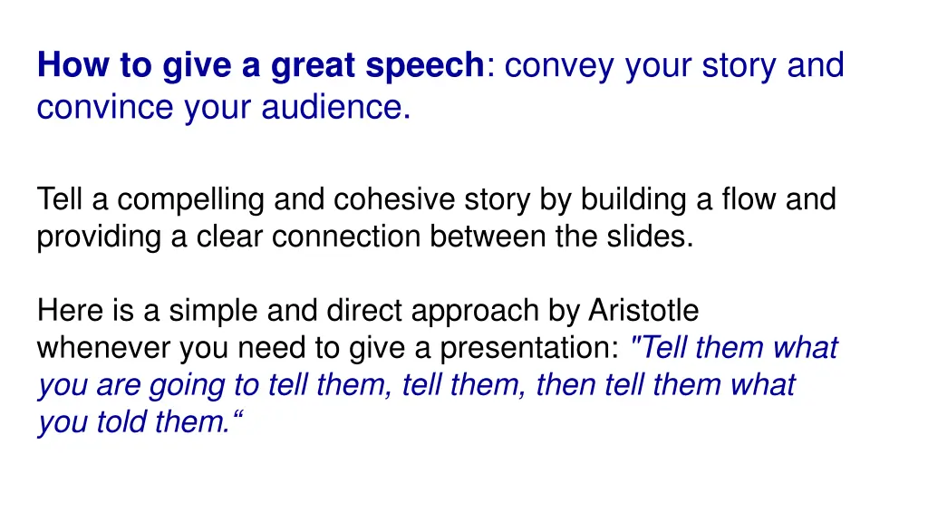 how to give a great speech convey your story