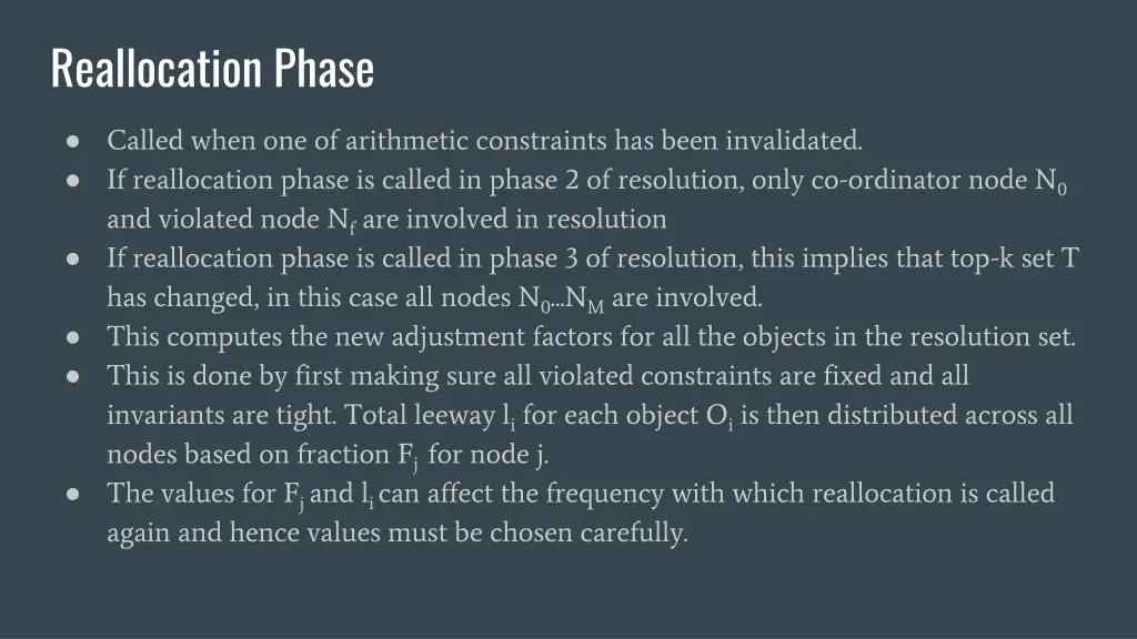 reallocation phase