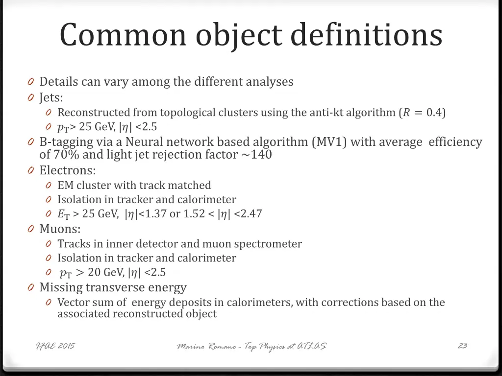 common object definitions