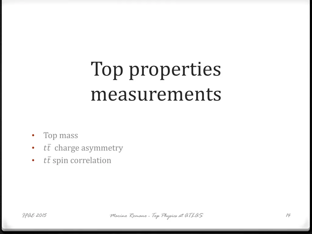 top properties measurements