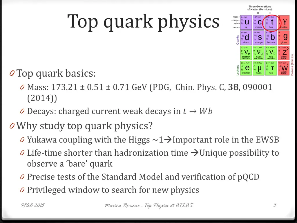 top quark physics