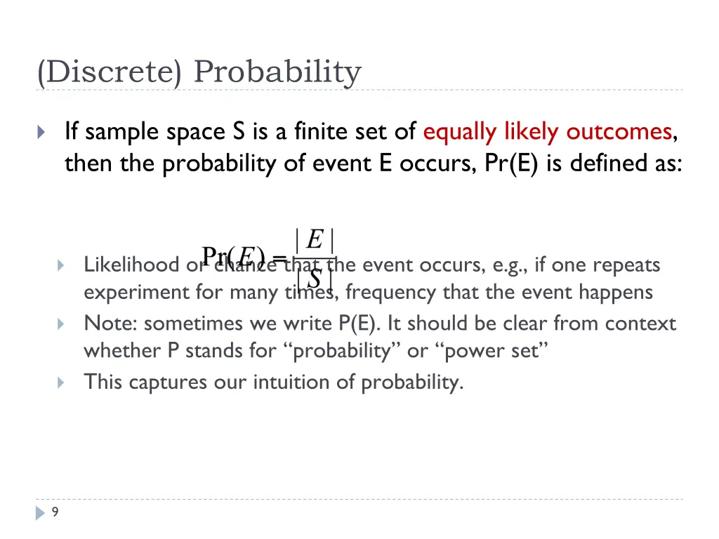 discrete probability