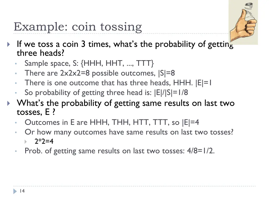 example coin tossing