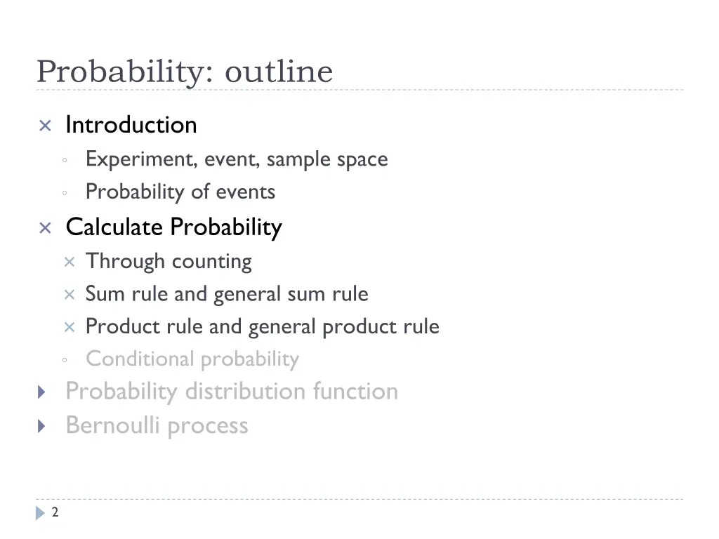 probability outline