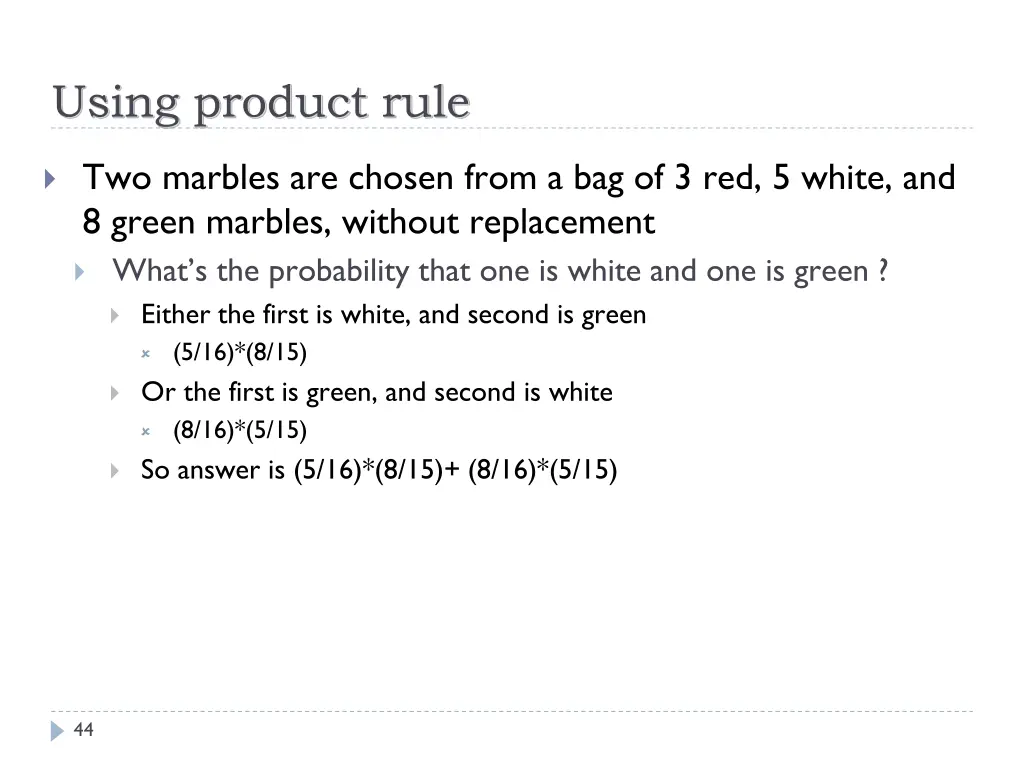 using product rule 1