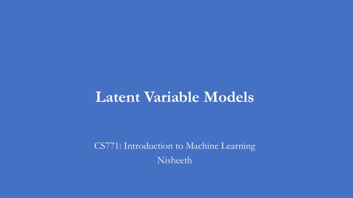 latent variable models