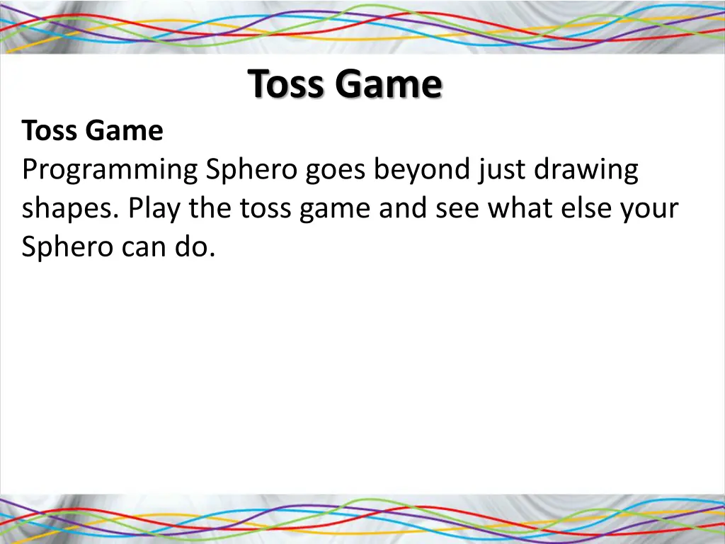 toss game